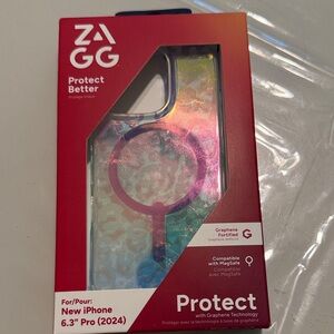 ZAGG Protect Case for New iPhone 6.3" Pro (2024) - Iridescent Pink/Blue
